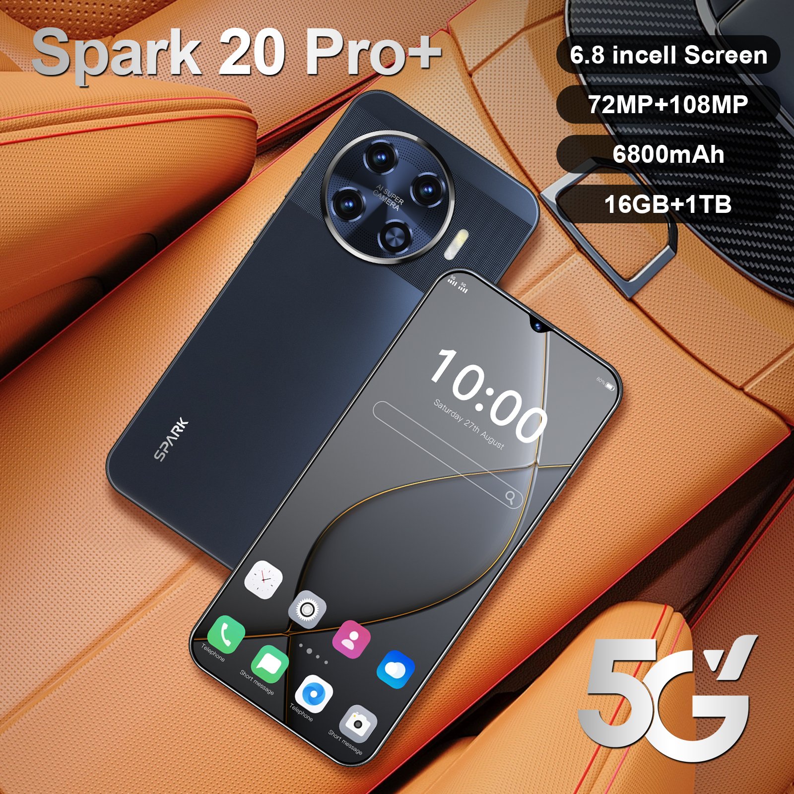 Global version techno spark 20 pro unlocked smartphone 4g 5g android rugged cell mobile phones
